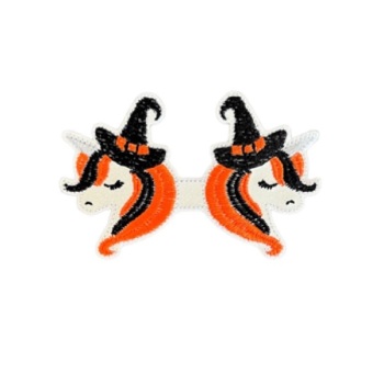 Unicorn Witch Bow Top or Tails Orange