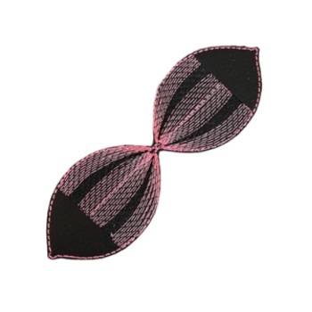 Striped Bow Part 3” Pink & Black