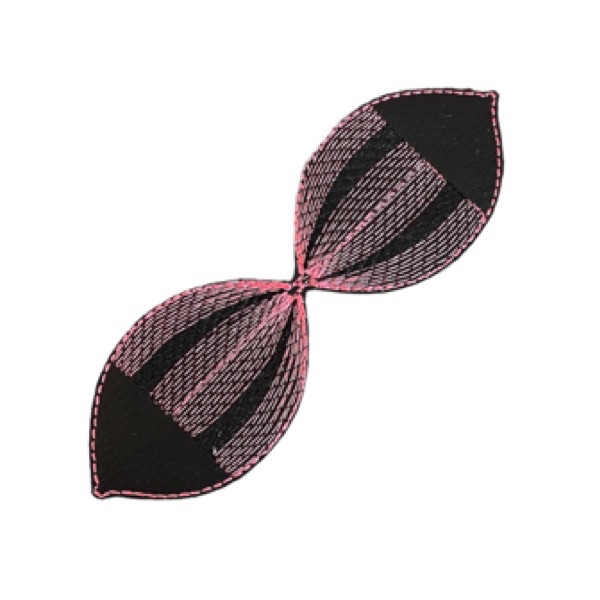 Striped Bow Part 3” Pink & Black