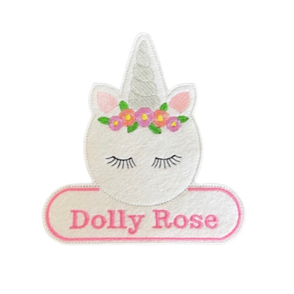 Unicorn Bow Holder Feltie Pink