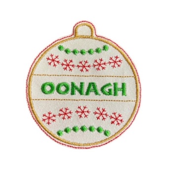 Personalised Bauble ornament