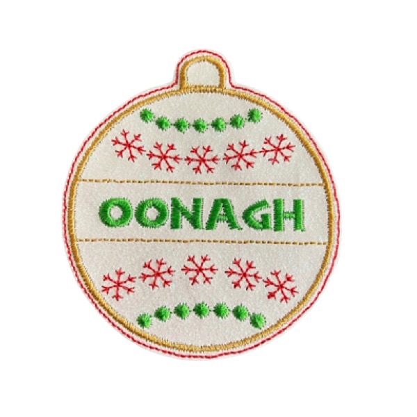Personalised Bauble ornament