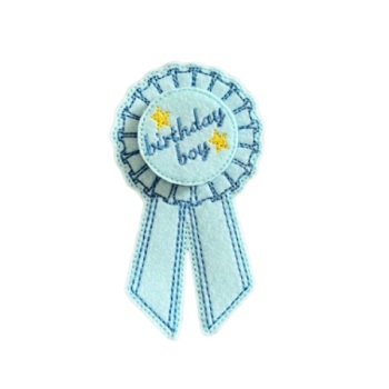 Birthday Boy Rosette Felties Blue