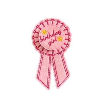 Birthday Girl Rosette Felties Pink