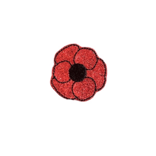 Poppy glitter feltie