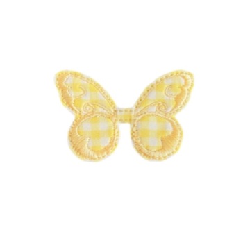 Gingham Butterfly Small Yellow