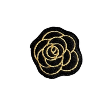 Rose Feltie Black & Gold