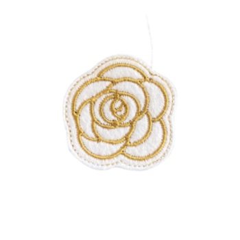 Rose Feltie White & Gold