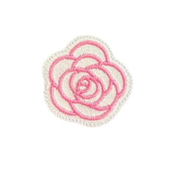 Rose Feltie White Glitter & Pink