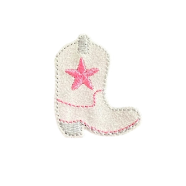 Cow Boy Boot White Glitter