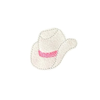 Cow Girl Hat White Glitter
