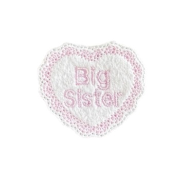 Big Sister Fancy Heart Feltie Pastel Purple