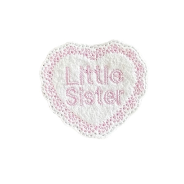 Little Sister Fancy Heart Feltie Pastel Purple