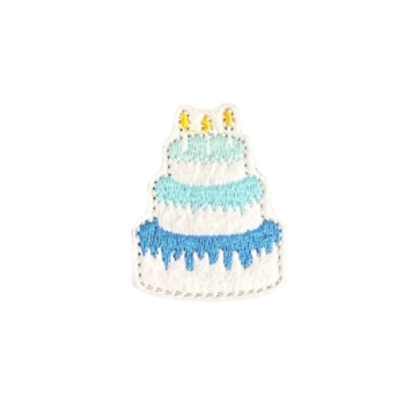 Birthday Cake Feltie Blue