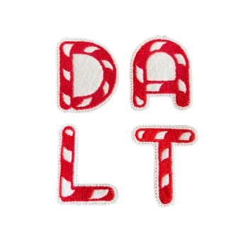 Candy Cane Initial Feltie
