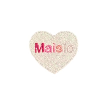 Heart Personalised Feltie Ombré Pink