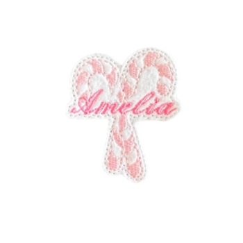 Personalised Candy Cane Feltie Pink