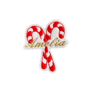 Personalised Candy Cane Feltie Red