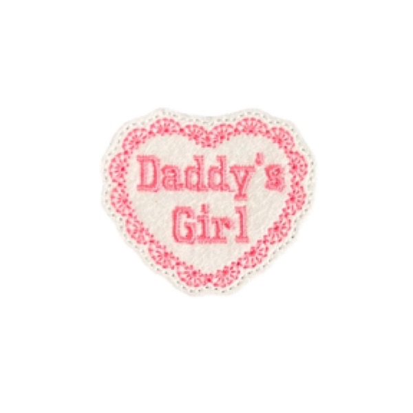 Daddy’s Girl Fancy Heart Feltie Pink