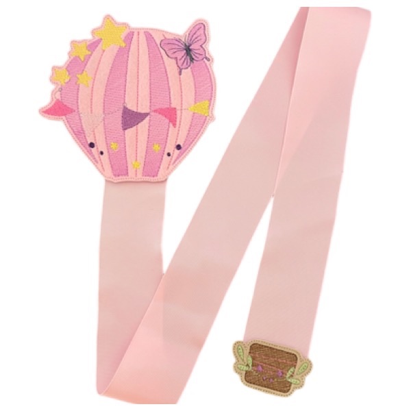 Hot Air Balloon Bow Holder Feltie Pink