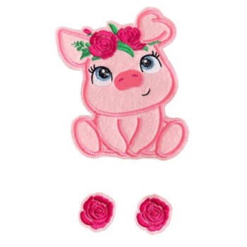 Large Pig Feltie Set