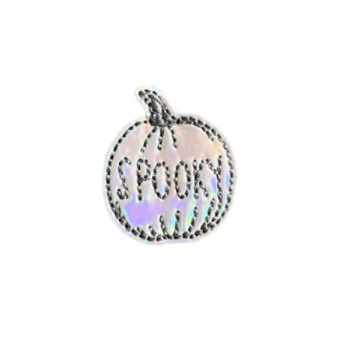 Spooky Pumpkin Feltie Silver