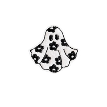 Flower Ghost Feltie Black