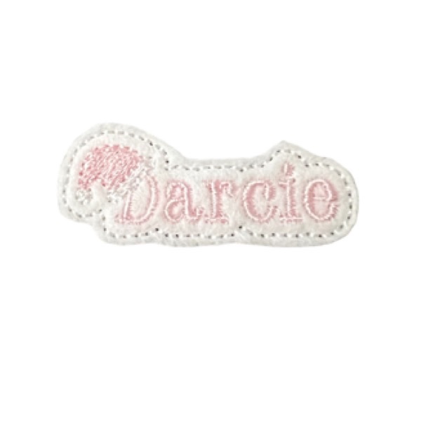 Personalised Santa Name Feltie Pink