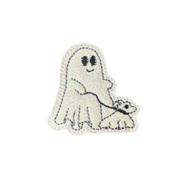 Ghost Walking Dog Feltie