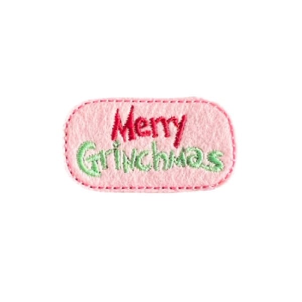 Merry Grinchmas Feltie Pink