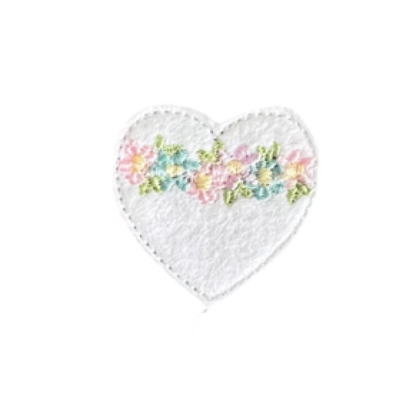 Floral Heart Feltie Pastel