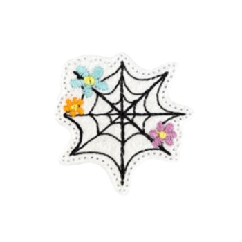 Web with Flowers