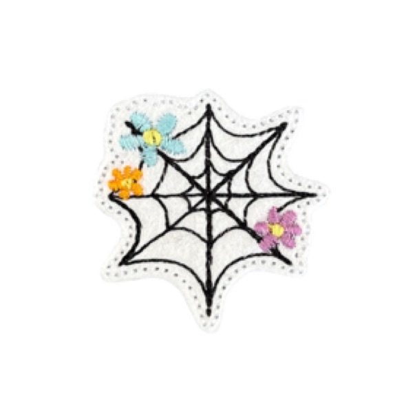Web with Flowers