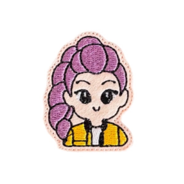 Purple Hair Girl Feltie