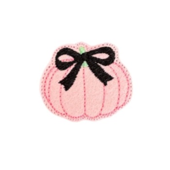 Bow Pumpkin Feltie Black
