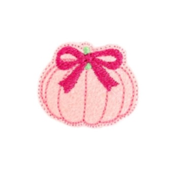 Bow Pumpkin Feltie Pink