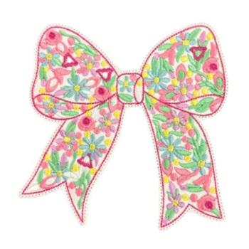 Large Floral Bow Feltie 5”