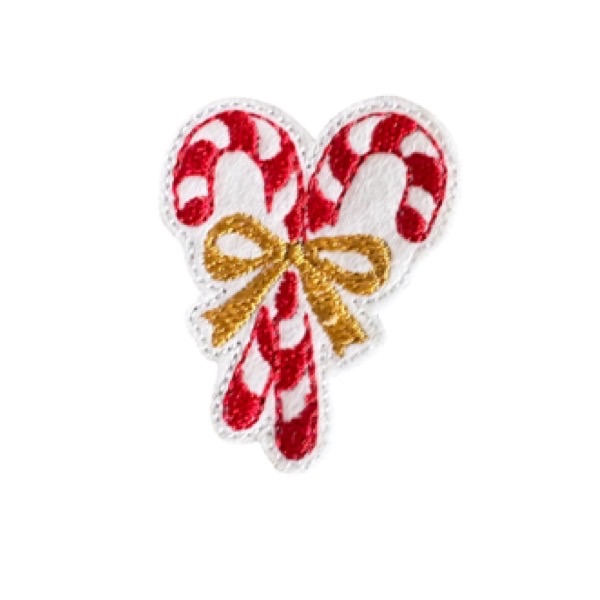 Candy Cane 1 red & gold Feltie