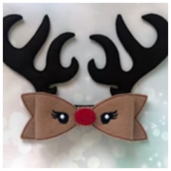 Felt Reindeer Bow Parts
