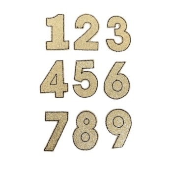 Number Feltie Glitter