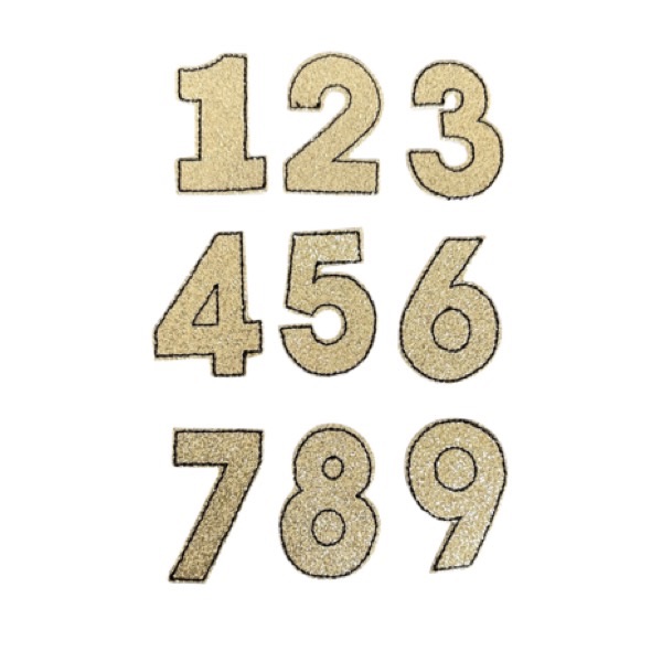 Number Feltie Glitter