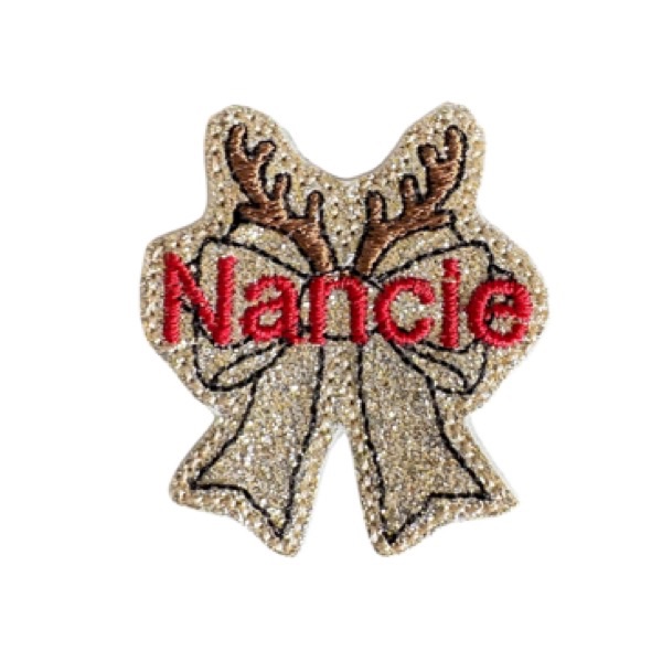 Personalised Reindeer Bow Feltie