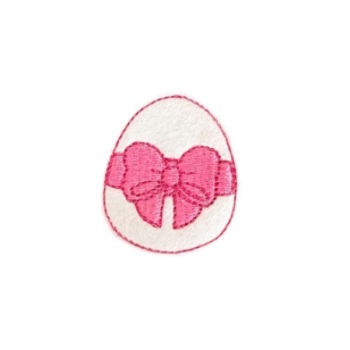 Egg with Bow Feltie pink