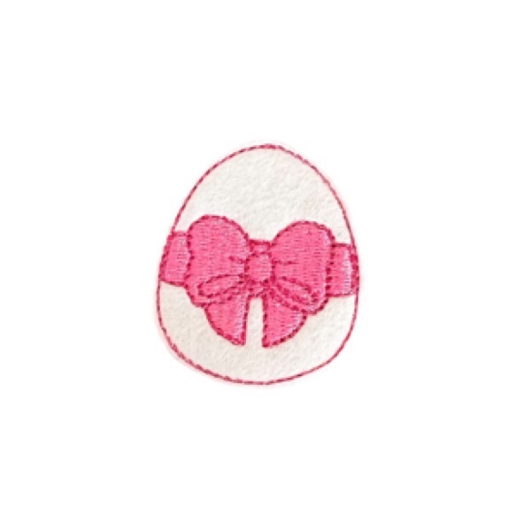 Egg with Bow Feltie pink