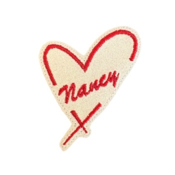 Split heart personalised red