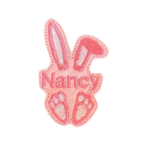 Personalised bunny Feltie pink