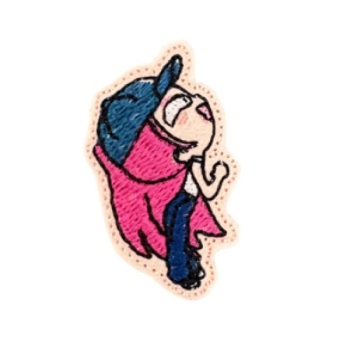 Pink hair cap feltie