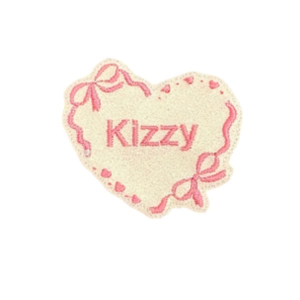 Double bow personalised heart