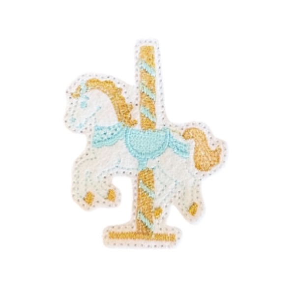 Carousel Horse Feltie blue