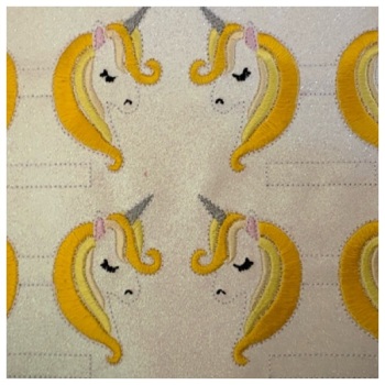 Unicorn tail bow parts yellow
